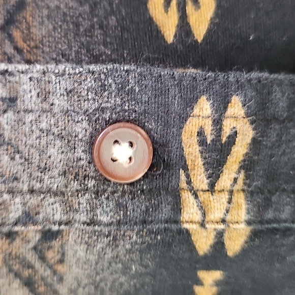 Gallop‎ Black Western Horse Print Shirt. Size Large 100% Cotton - Picture 4 of 6